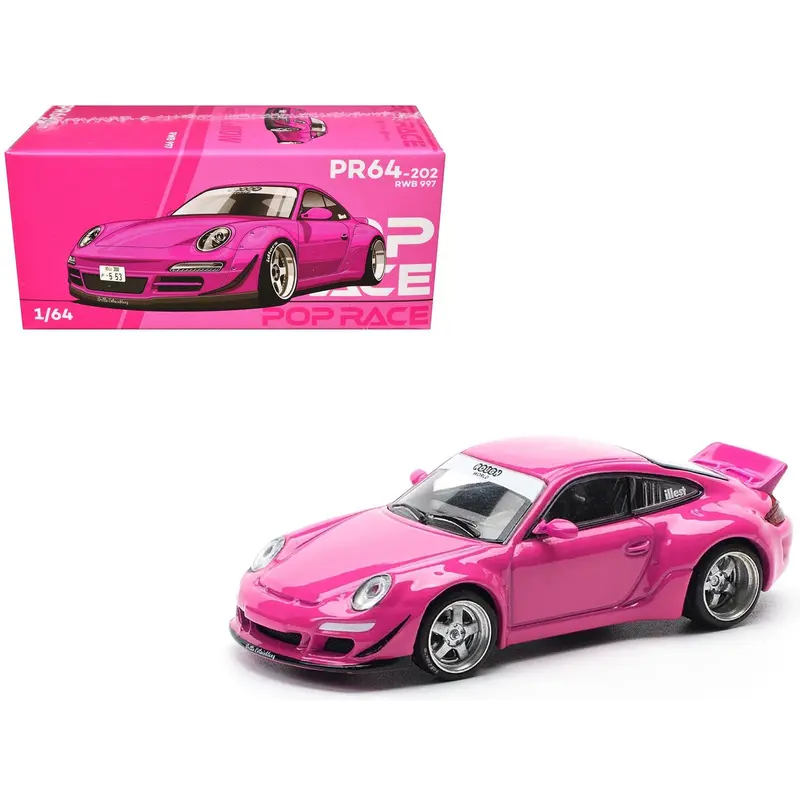 RWB 997 Pink 1/64 Diecast Model Car by Pop Race