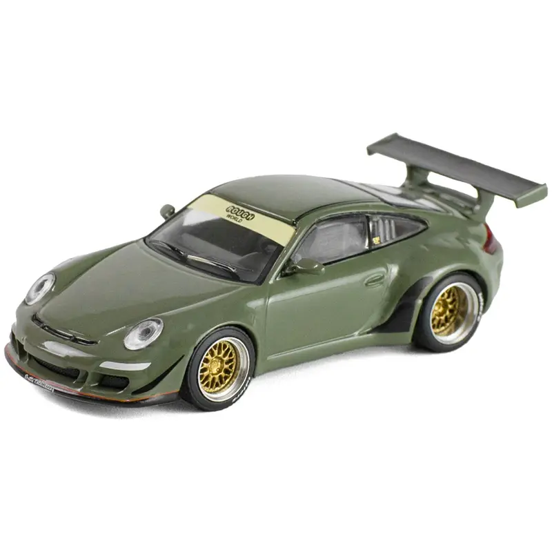 RWB 997 "Rough World" Dark Green 1/64 Diecast Model Car by Pop Race