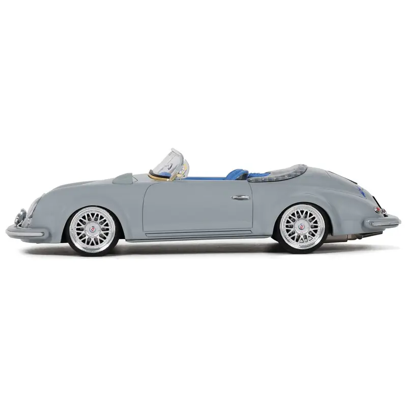 S-Klub Outlawd Speedster Nardo Gray with Blue Interior 1/18 Model Car by GT Spirit