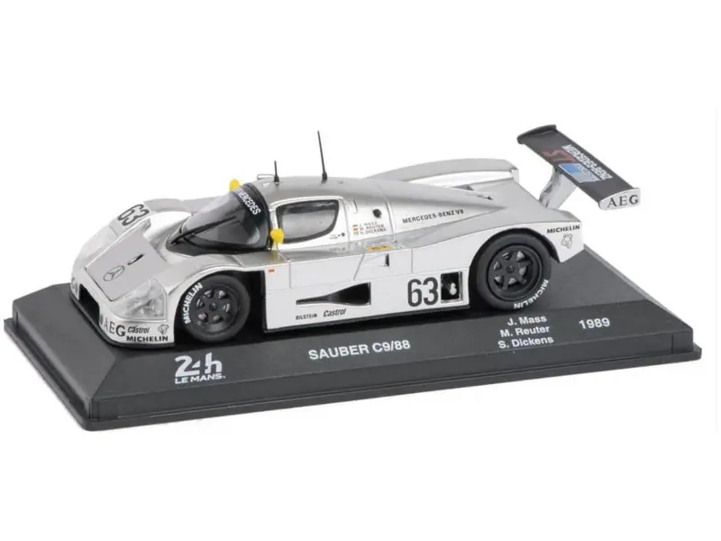 Sauber Mercedes Benz C9/88 #63 Mass Reuter Dickens 24H Le Mans 1989 1