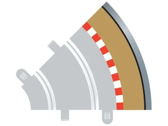 Scalextric Radius 1 Curve Outer Borders 45 x 4