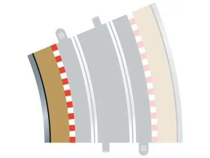 Scalextric Radius 4 Curve Inner Borders 22.5 x 4