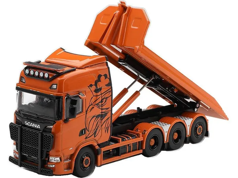 Scania 770S B8X4NA Hooklift Flatbed Orange (LHD) 1