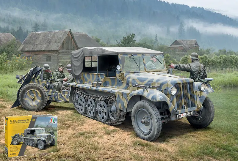 SD.KFZ.10 DEMAG D7 WITH 7,5 cm LE.IG 18 AND CREW KIT 1