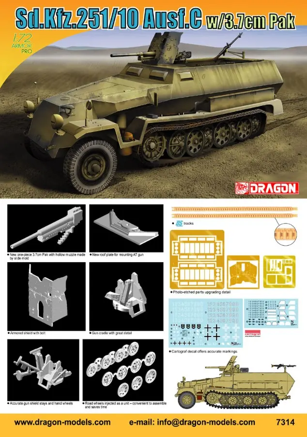 SD KFZ 251/10 AUSF.C W/PAK 36 KIT 1