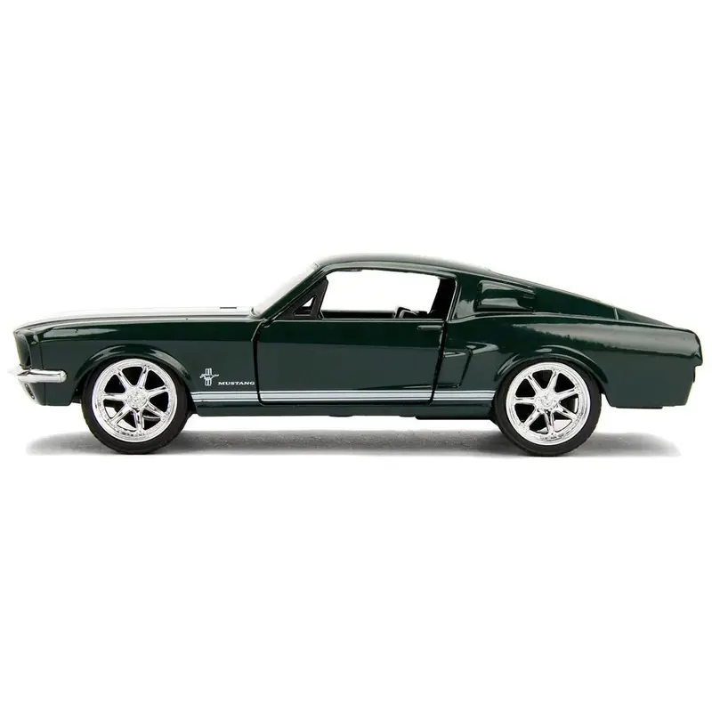 Sean's Ford Mustang Dark Green with White Stripes "Fast & Furious" Movie 1/32 Diecast Model Car by Jada