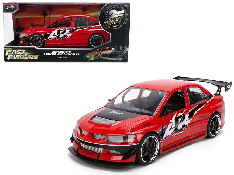 Sean's Mitsubishi Lancer Evolution IX RHD (Right Hand Drive) Red with Graphics "The Fast and the Furious