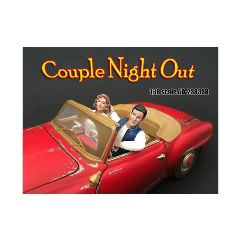 Seated Couple Release II Set of 2 Figurines for 1/18 Scale Models by American Diorama