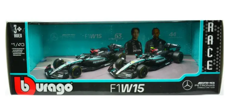 SET MERCEDES F1W15 2024 N.63 GEORGE RUSSELL + N.44 LEWIS HAMILTON 1