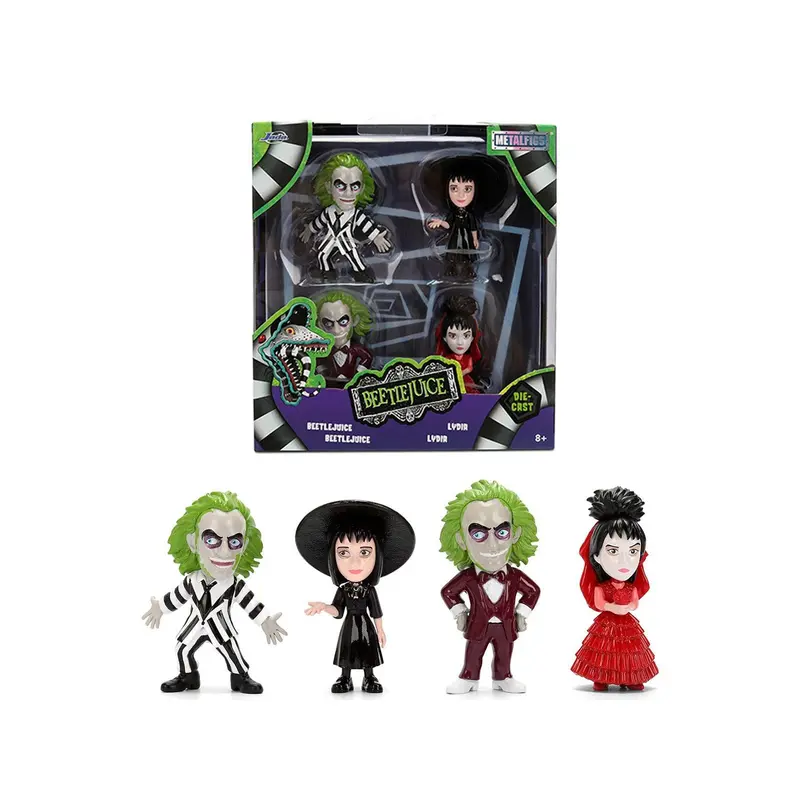 Set of 4 Diecast Figures "Beetlejuice" (1988) Movie "Metalfigs" Series by Jada