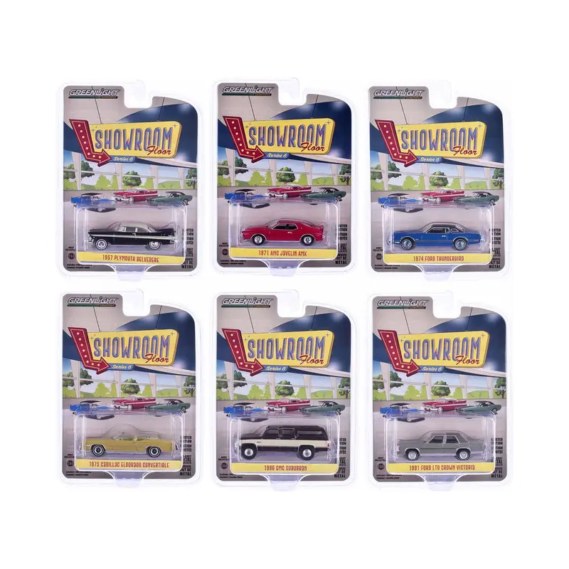 "Showroom Floor" Set of 6 Cars Series 6 1/64 Diecast Model Cars by Greenlight
