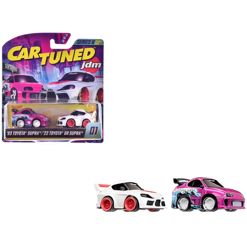 "Sick Supras" Series 6 Toyota Double Pack Set of 2 Cars Diecast Model Cars by CarTuned