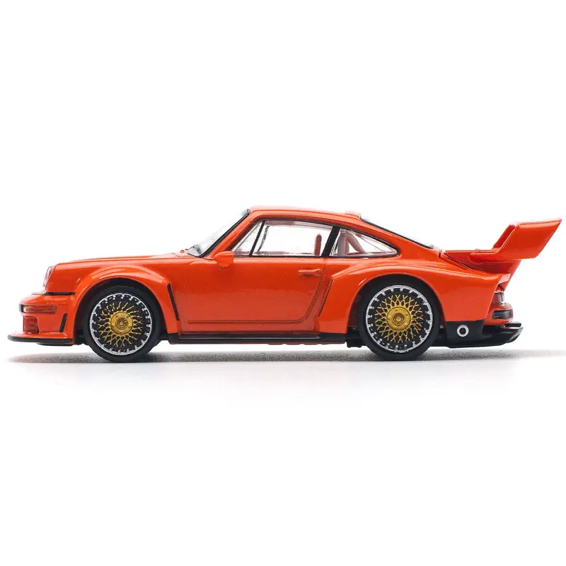 Singer DLS Turbo Study Orange Metallic 1/64 Diecast Model Car by Pop Race