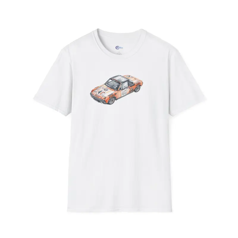 Sketch Art 24 Hours of Le Mans Vintage Porsche 914/6 #46 1971 -T-Shirt
