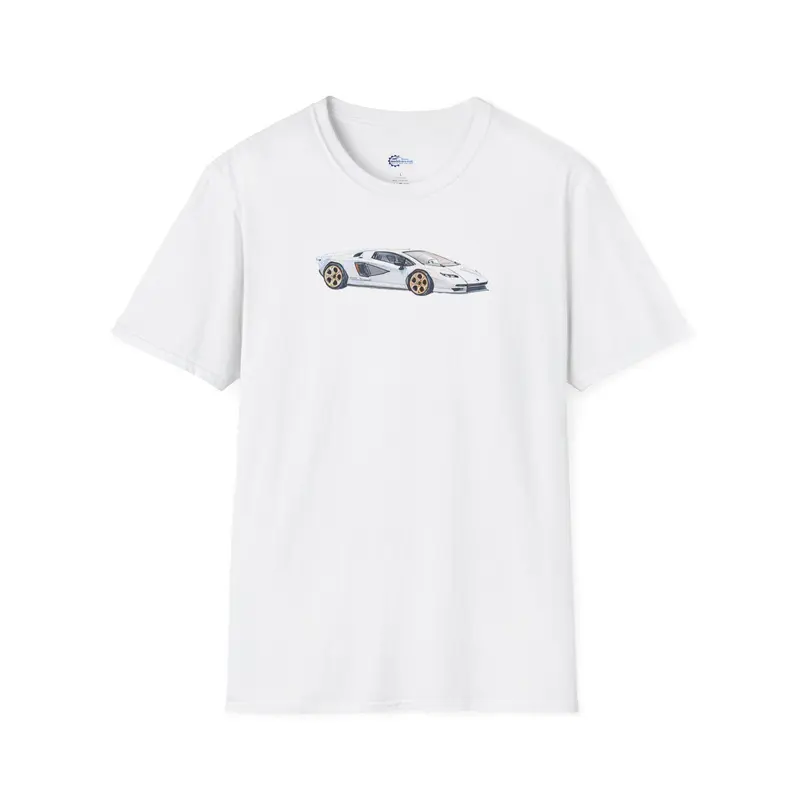 Sketch Art-Lamborghini Countach LPI 800-4 inspired -White T-Shirt Car Enthusiast