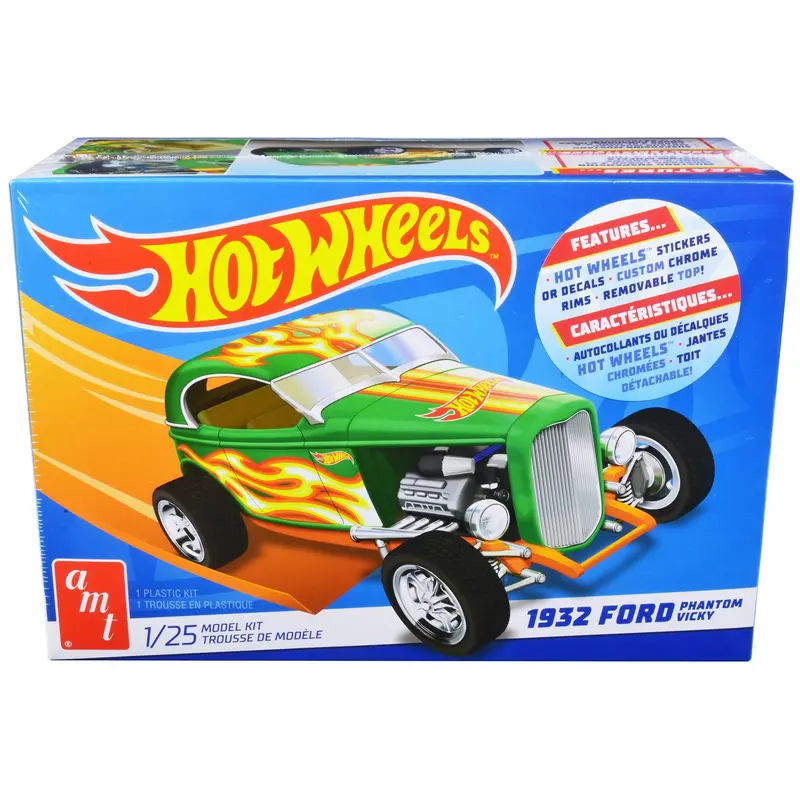 Skill 2 Model Kit 1932 Ford Phantom Vicky "Hot Wheels" 1/25 Scale Model by AMT
