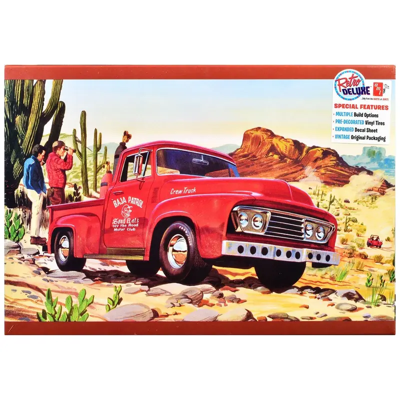 Skill 2 Model Kit 1953 Ford Pickup Truck "Baja Patrol" 1/25 Scale Model by AMT