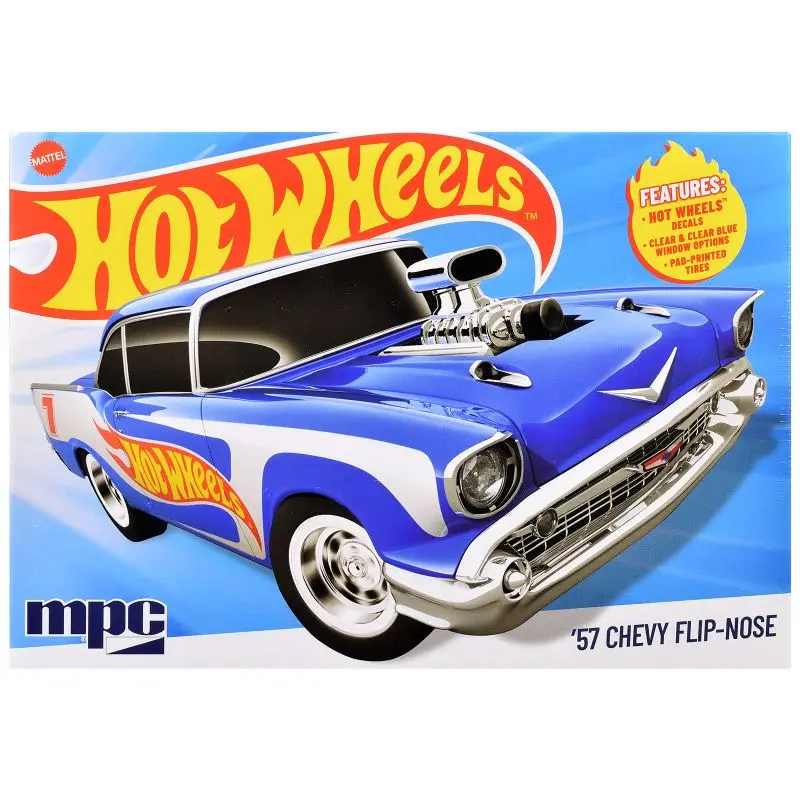 Skill 2 Model Kit 1957 Chevrolet Sedan Flip-Nose "Hot Wheels" 1/25 Scale Model by MPC