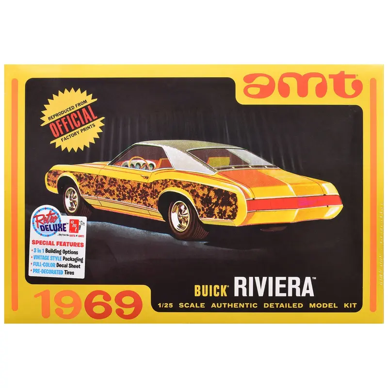 Skill 2 Model Kit 1969 Buick Riviera 1/25 Scale Model by AMT