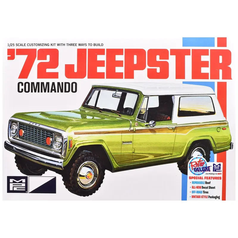 Skill 2 Model Kit 1972 Jeep Jeepster Commando 1/25 Scale Model by MPC