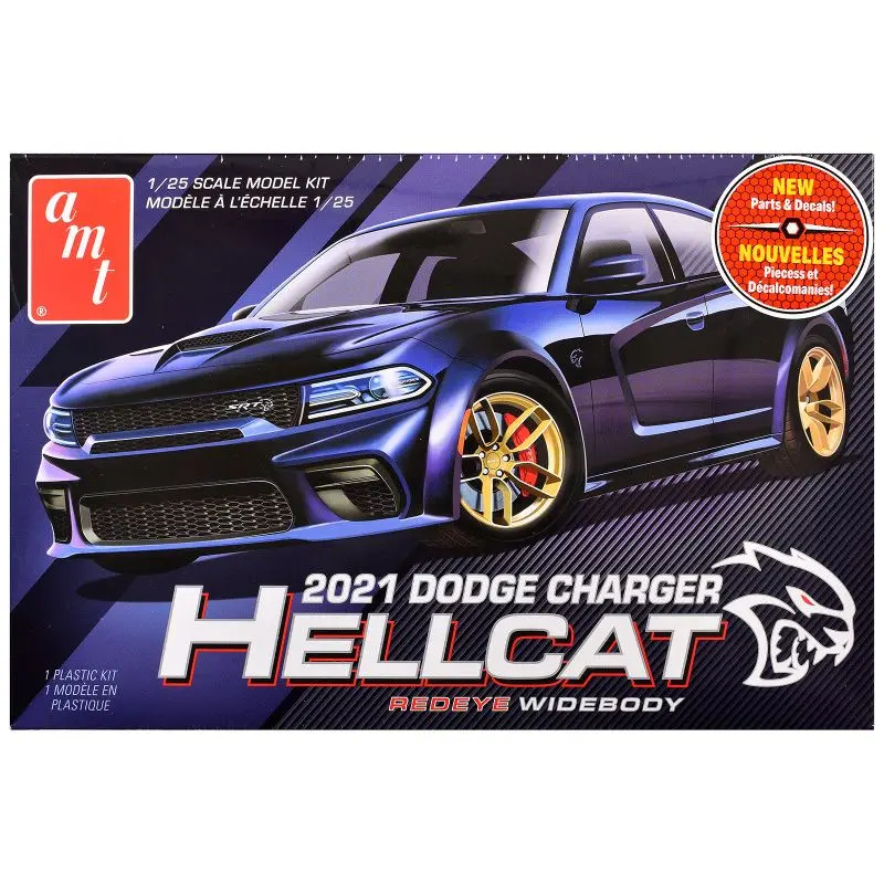 Skill 2 Model Kit 2021 Dodge Charger Hellcat Redeye Widebody 1/25 Scale Model by AMT