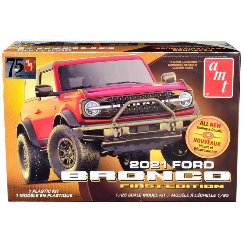 Skill 2 Model Kit 2021 Ford Bronco First Edition 1/25 Scale Model by AMT