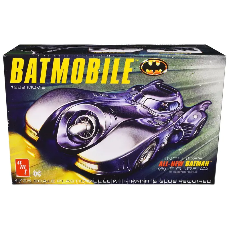 Skill 2 Model Kit Batmobile with Seated Batman Figure "Batman" (1989) Movie 1/25 Scale Model by AMT