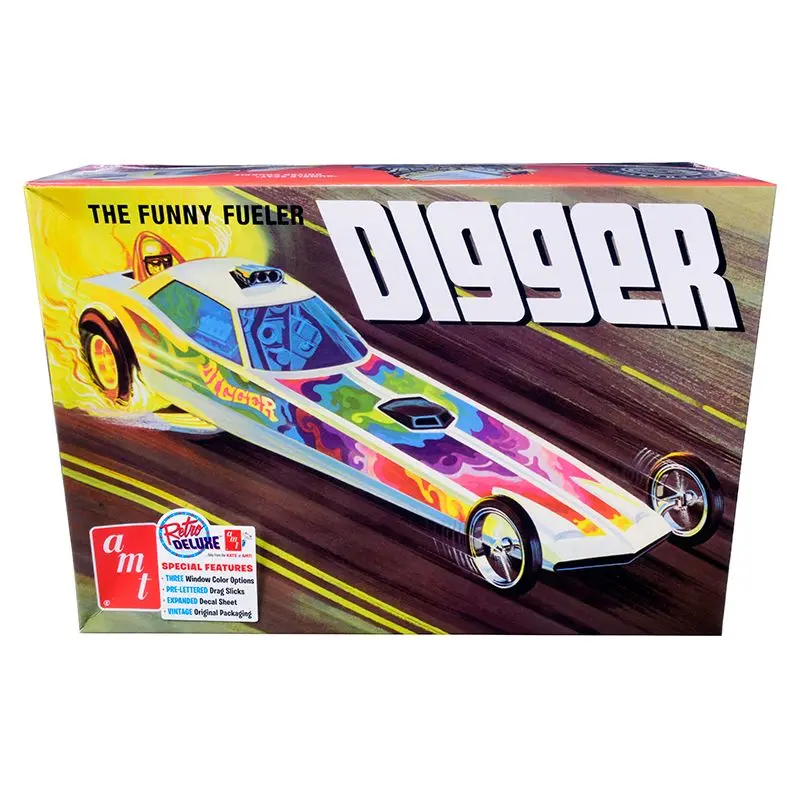 Skill 2 Model Kit Digger Dragster "The Funny Fueler" 1/25 Scale Model by AMT