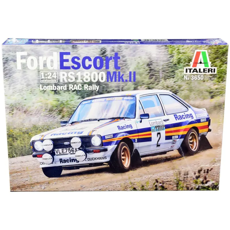 Skill 2 Model Kit Ford Escort RS 1800 Mk.II #2 Lombard RAC Rally (1981) 1/24 Scale Model by Italeri
