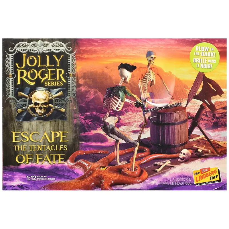 Skill 2 Model Kit Jolly Roger Series "Escape the Tentacles of Fate" Diorama Set 1/12 Scale Model by Lindberg