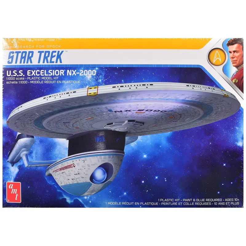 Skill 2 Model Kit U.S.S. Excelsior NX-2000 Space Ship "Star Trek III