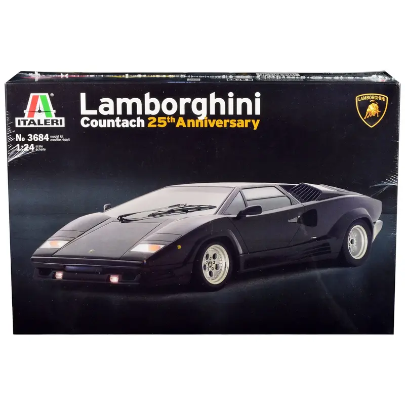 Skill 3 Model Kit Lamborghini Countach 25th Anniversary 1/24 Scale Model by Italeri