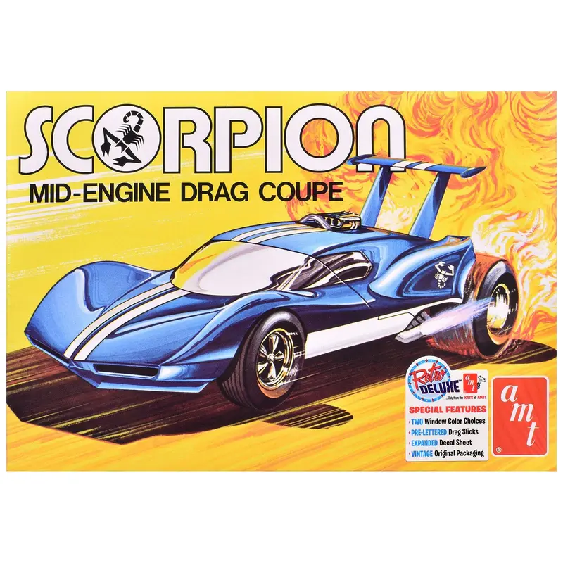 Skill 3 Model Kit Scorpion Mid-Engine Drag Coupe 1/25 Scale Model by AMT