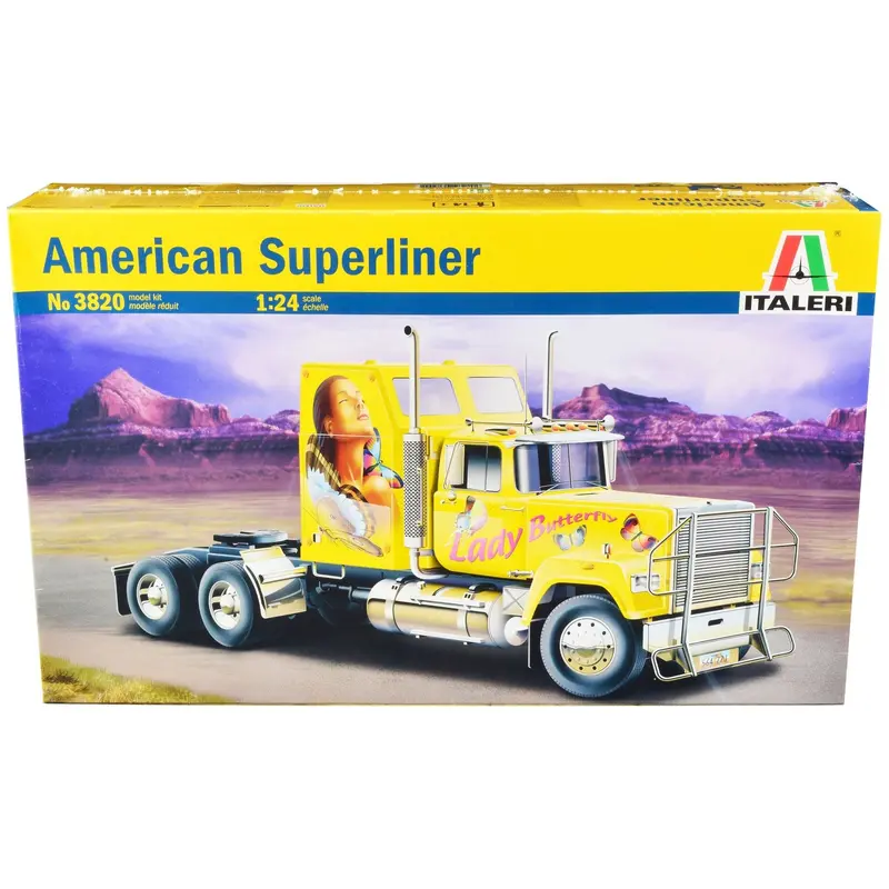 Skill 5 Model Kit American Superliner Truck Tractor "Lady Butterfly" 1/24 Scale Model by Italeri