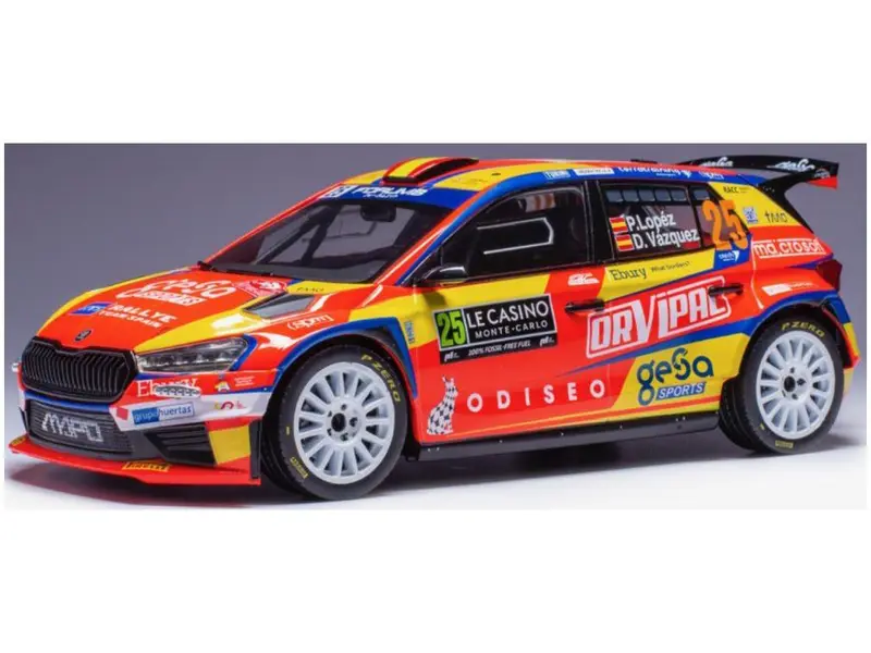 Skoda Fabia Rally2 #25 P.Lopez/D.L.Vasquez WRC Rally Monte Carlo 1
