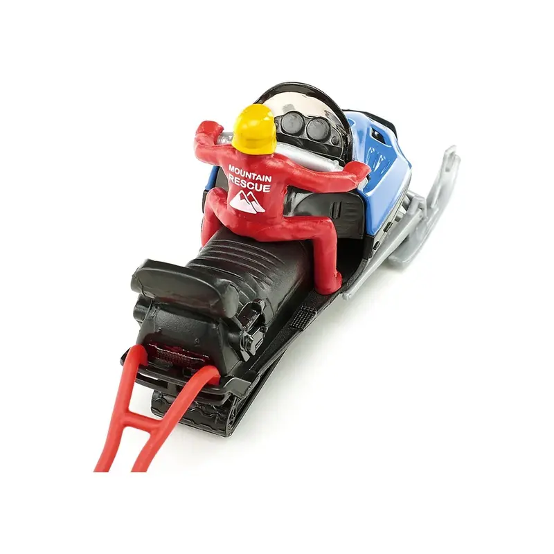 Snow Mobile Blue with Rescue Sledge and 2 Figures Diecast Model by Siku