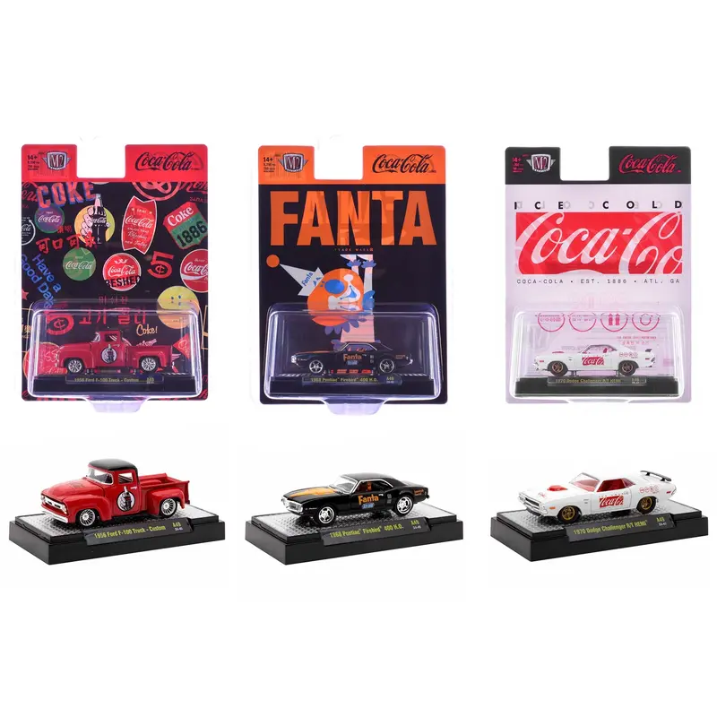 "Sodas" Set of 3 pieces Release 49 Limited Edition to 10000 pieces Worldwide 1/64 Diecast Model Cars by M2 Machines