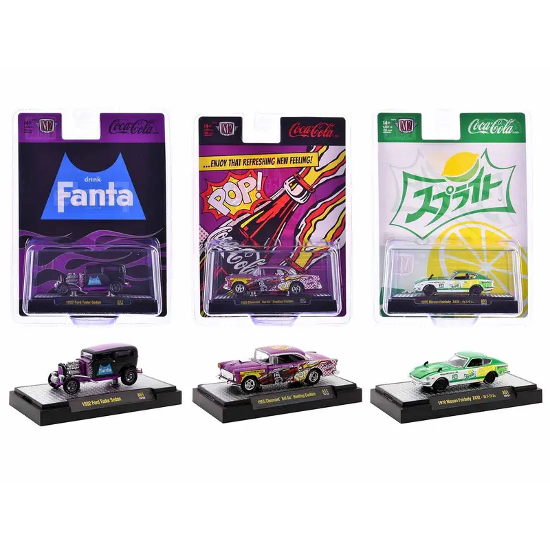 "Sodas" Set of 3 pieces Release 51 Limited Edition to 10000 pieces Worldwide1/64 Diecast Model Cars by M2 Machines