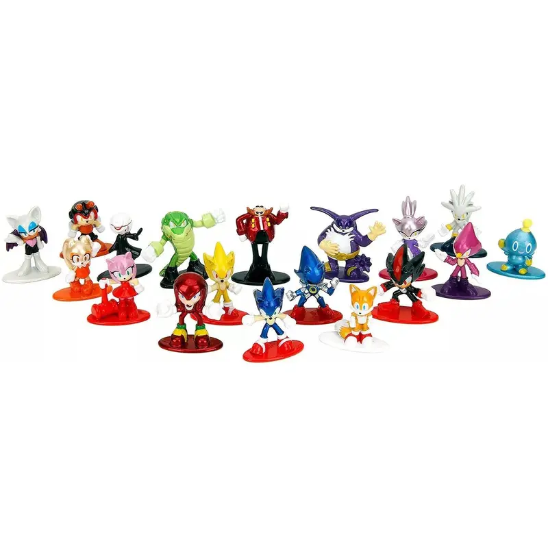 "Sonic The Hedgehog" Set of 18 Diecast Figures "Nano Metalfigs" Series by Jada