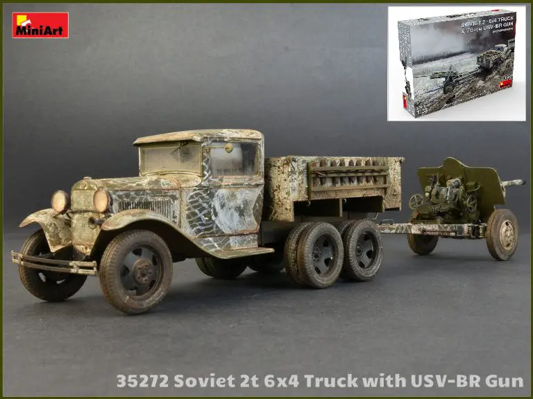 SOVIET 2t 6x4 TRUCK WITH 76 mm USV-BR GUN KIT 1