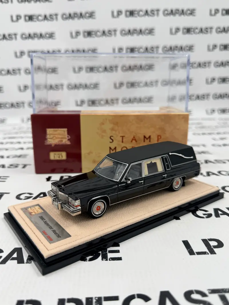 STAMP MODELS 1980 Cadillac Superior Hearse Black 1