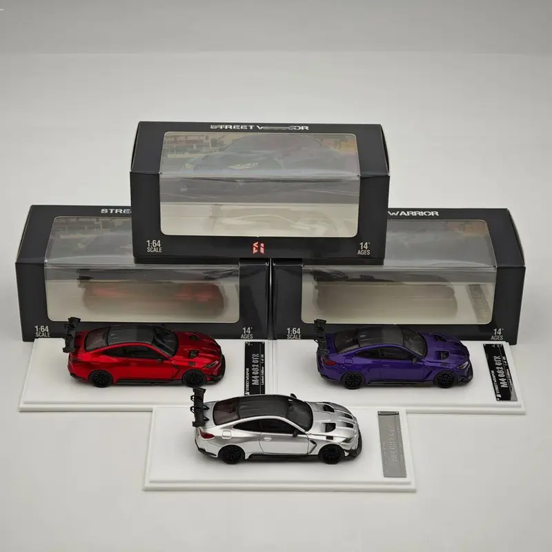 Street Weapon SW 1/64 M4 G82 GTR Lightning Purple Full Widebody Kit Diecast Model Car Limited Edition