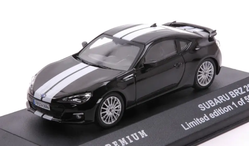 SUBARU BRZ 2013 BLACK WITH WHITE LINES 1