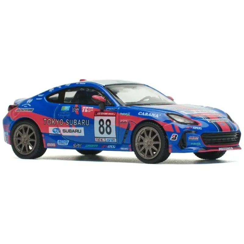 Subaru BRZ #88 Blue with Graphics "Tokyo Subaru Racing" 1/64 Diecast Model Car by Pop Race