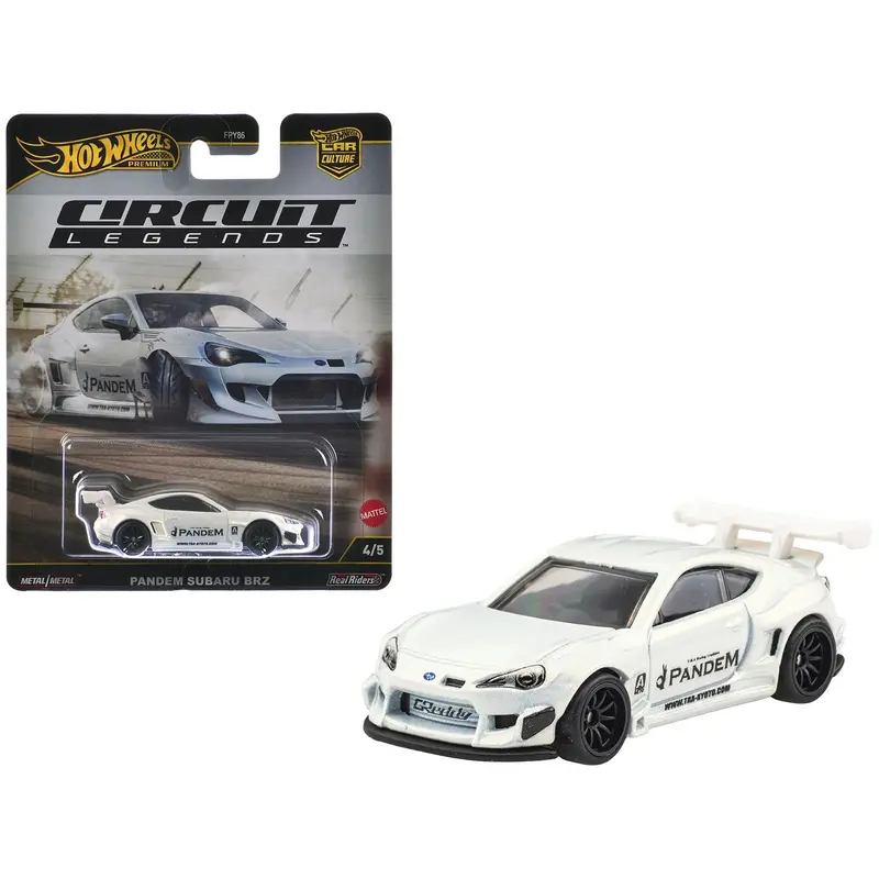 Subaru BRZ Pandem RHD (Right Hand Drive) White Metallic "Circuit Legends" Series Diecast Model Car by Hot Wheels