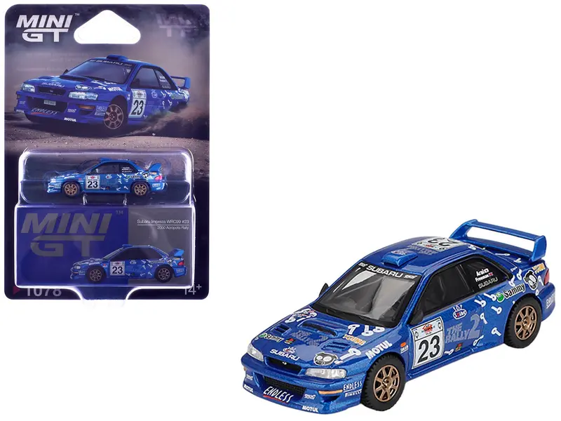 Subaru Impreza WRC99 #23 Richard Burns - Roger Freeman "Acropolis Rally" (2000) Limited Edition 1/64 Diecast Model Car by Mini GT
