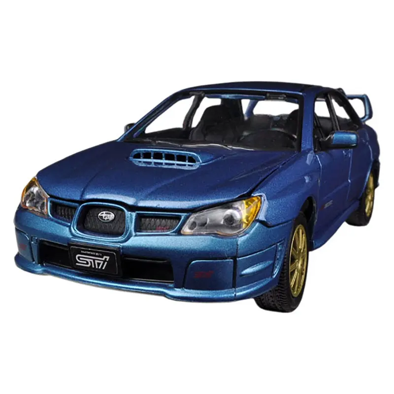Subaru Impreza WRX STi Blue Metallic 1/24 Diecast Model Car by Motormax