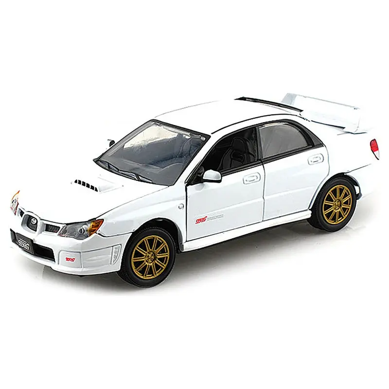 Subaru Impreza WRX STi White 1/24 Diecast Model Car by Motormax
