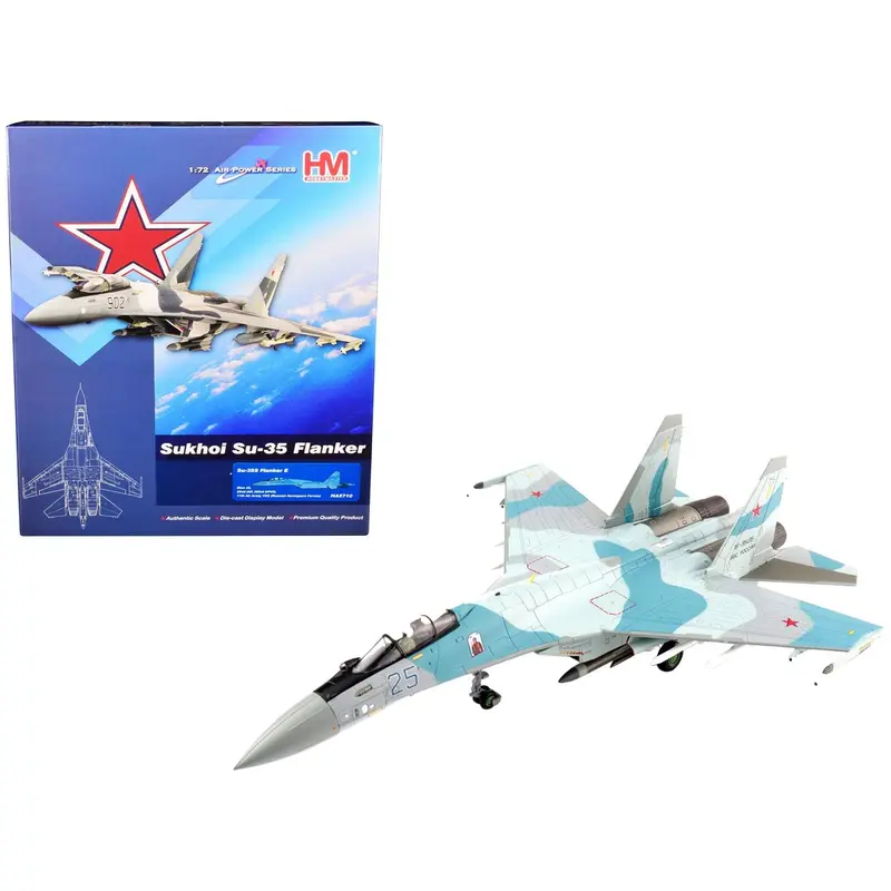 Sukhoi Su-35S Flanker E Fighter Aircraft "22nd IAP 303rd DPVO 11th Air Army VKS (Russian Aerospace Forces)" "Air Power Series" 1/72 Scale Model by Hobby Master