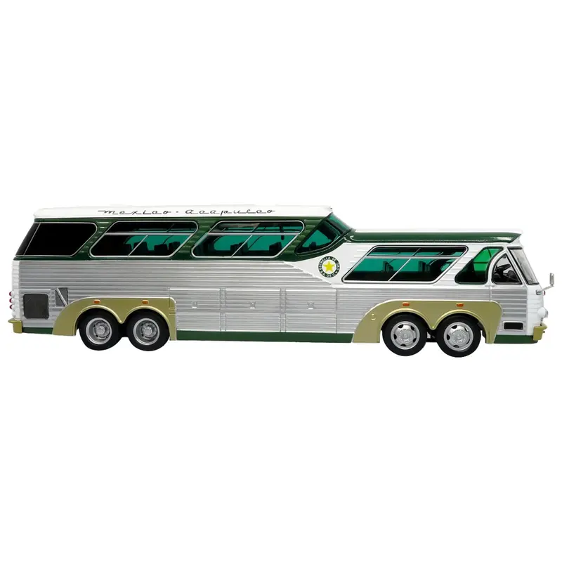 Sultana TM 44-18 SP Panoramico Coach Bus "Estrella de Oro - Acapulco" White and Green with Silver Sides "The Bus & Motorcoach Collection" 1/43 Diecast Model by Iconic Replicas